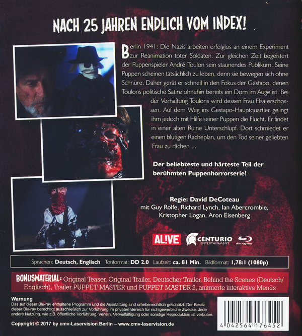 Puppet Master 3 - Toulons Rache (blu-ray)