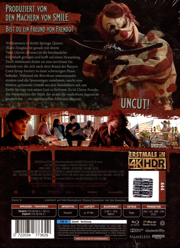 Clown in a Cornfield - Uncut Mediabook Edition  (4K Ultra HD+blu-ray) (A)