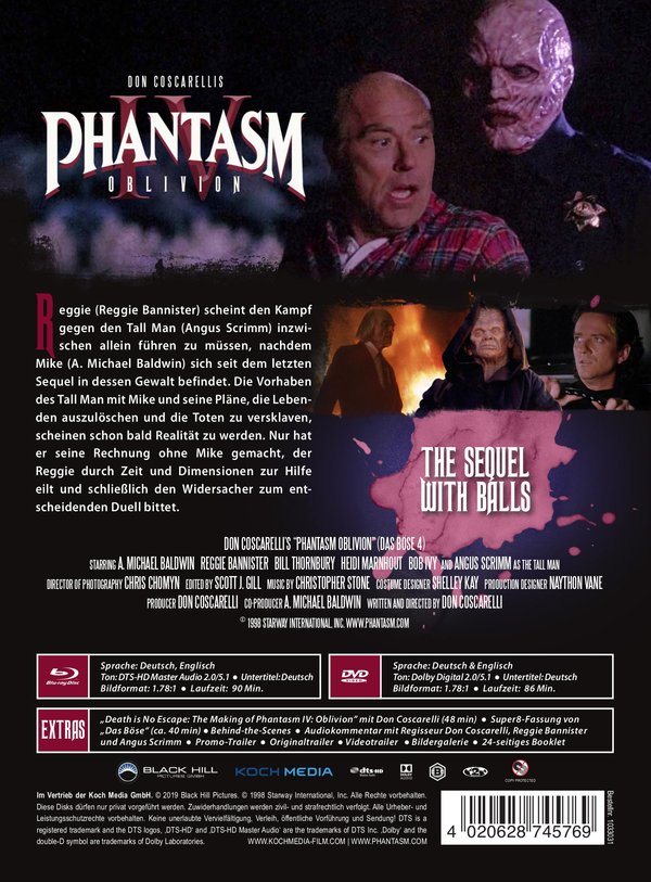 Phantasm 4 - Das Böse 4 - The Oblivion - Uncut Mediabook Edition (DVD+blu-ray) (B)