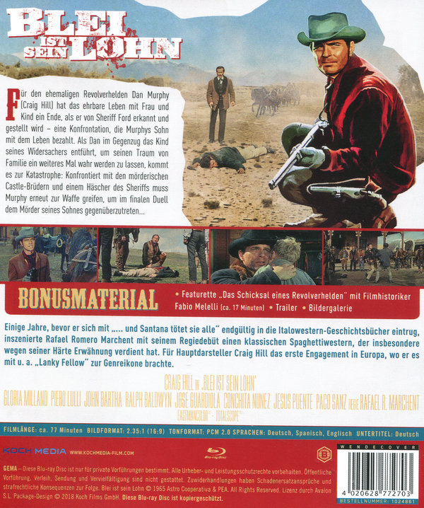 Blei ist sein Lohn (blu-ray)