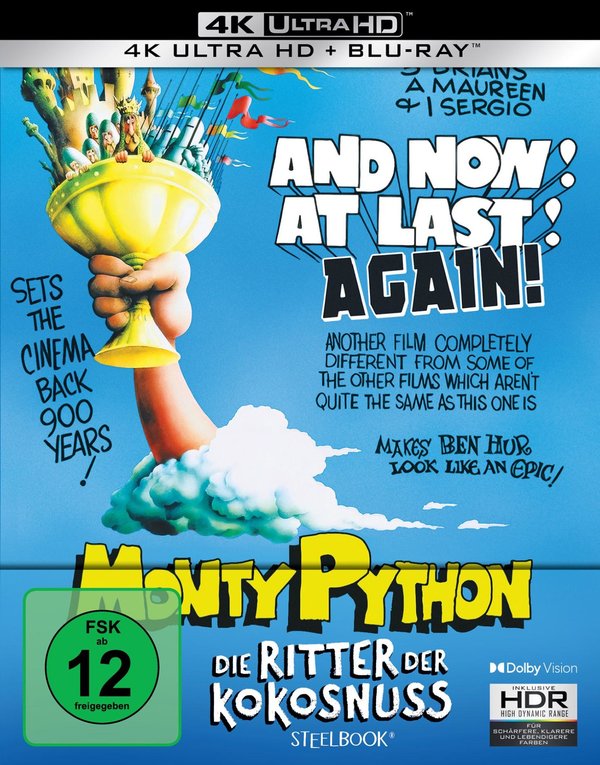 Monty Python - Die Ritter der Kokosnuss - Limitiertes Steelbook  (4K Ultra HD+Blu-ray)