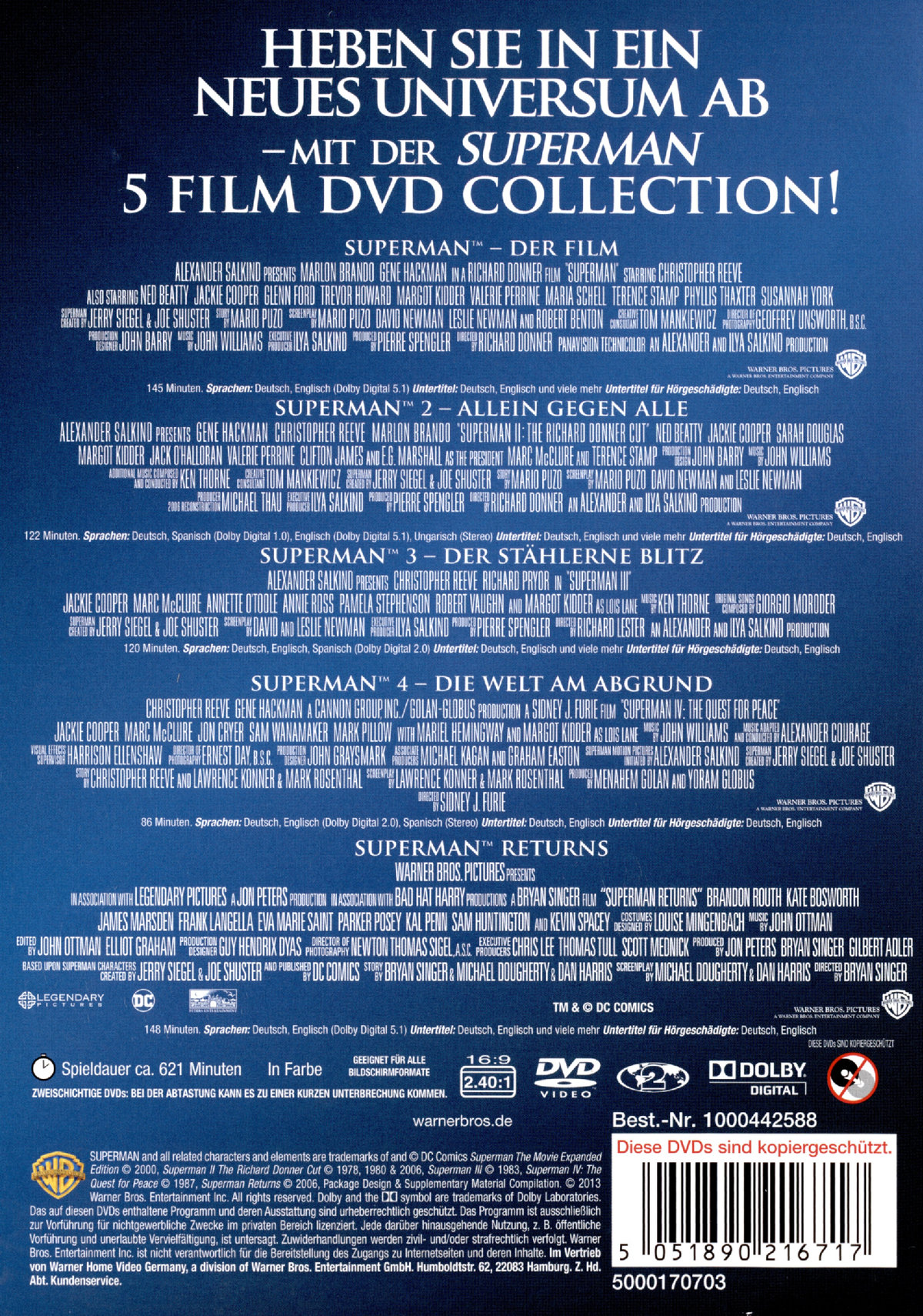 Superman - Die Spielfilm Collection  [5 DVDs]  (DVD)