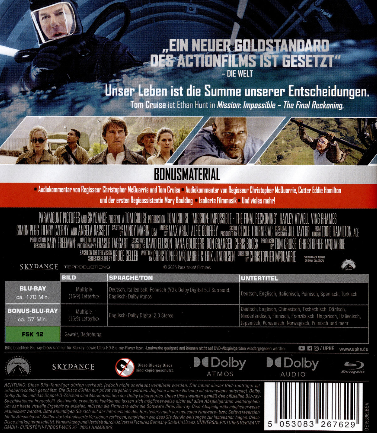 Mission: Impossible - The Final Reckoning  (Blu-ray)  (Blu-ray Disc)