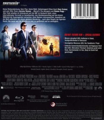 Mission Impossible - Phantom Protokoll (blu-ray)