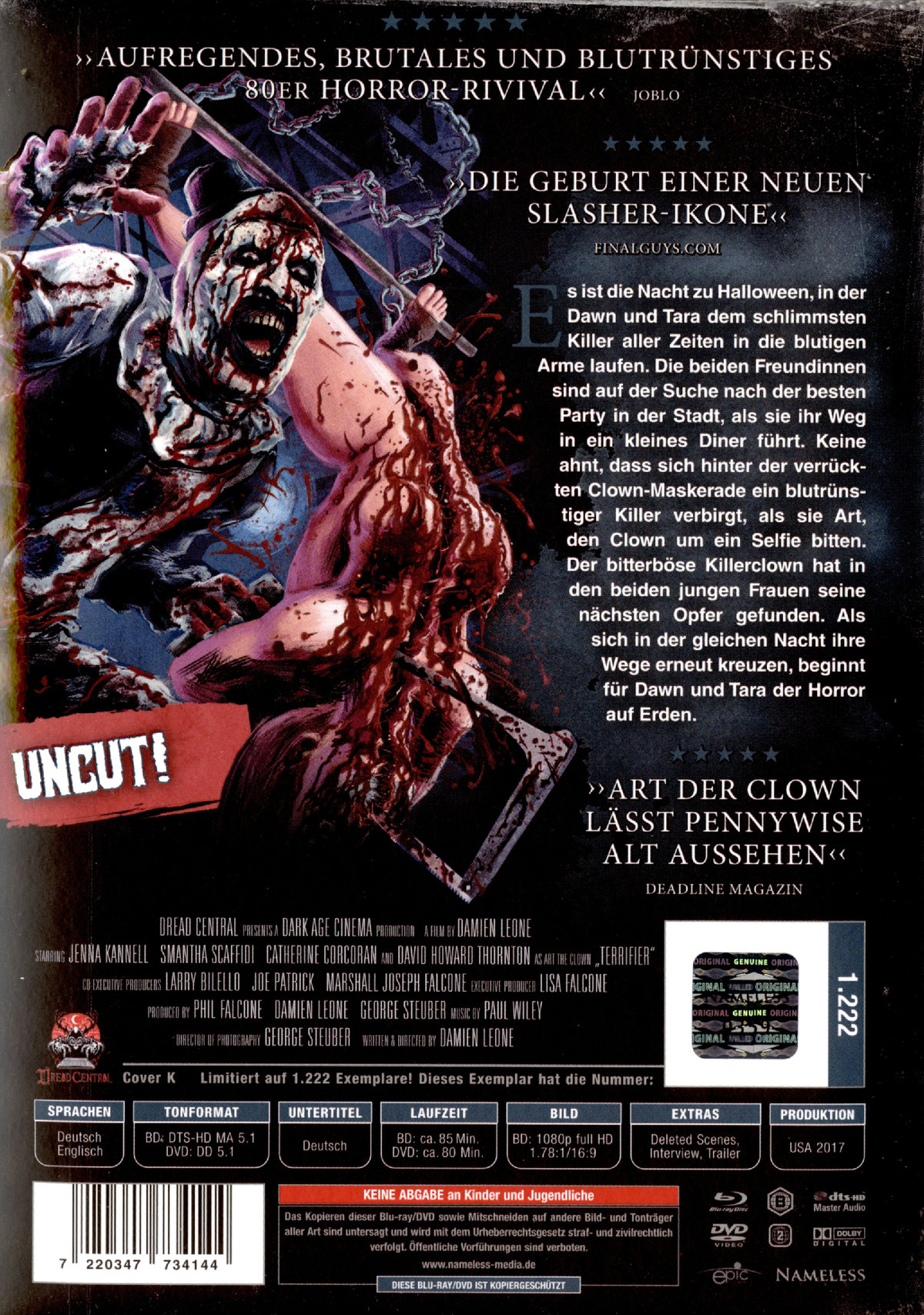 Terrifier - Uncut Mediabook Edition  (DVD+blu-ray) (K)
