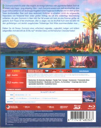 Zoomania - Ganz schön ausgefuchst! 3D (3D blu-ray)