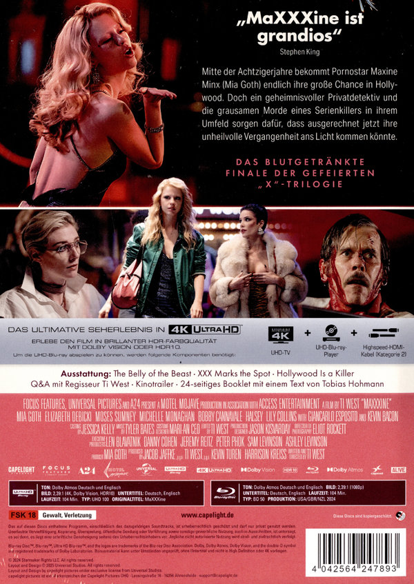 MaXXXine - Uncut Mediabook Edition  (4K Ultra HD+blu-ray)