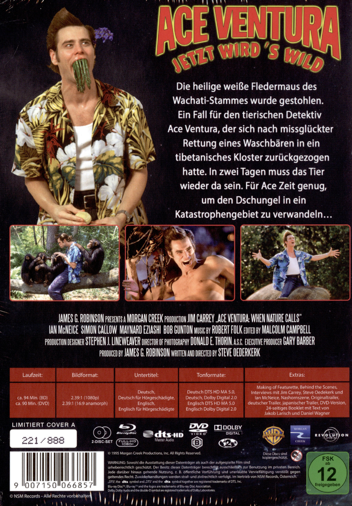 Ace Ventura 2 - Jetzt wird's wild - Uncut Mediabook Edition (DVD+blu-ray) (A)