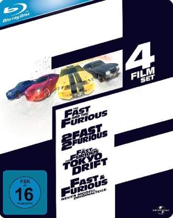 Fast & Furious - 4-Movie-Boxset (blu-ray)