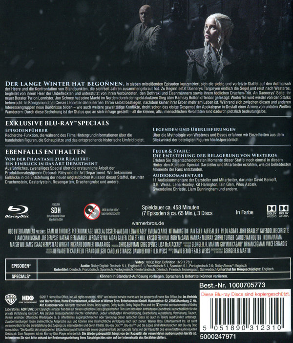 Game of Thrones - Die komplette siebte Staffel (blu-ray)