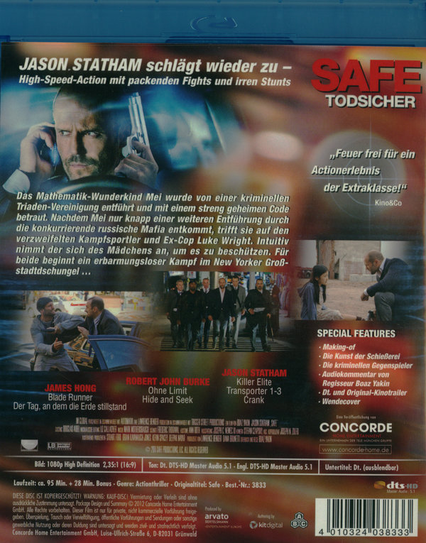 Safe - Todsicher (blu-ray)