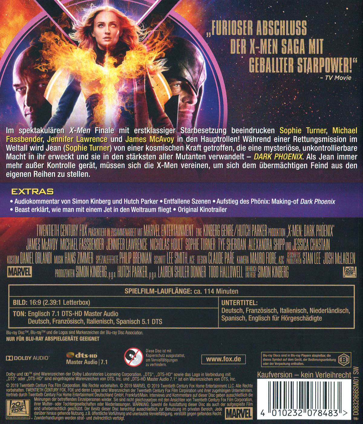 X-Men - Dark Phoenix (blu-ray)