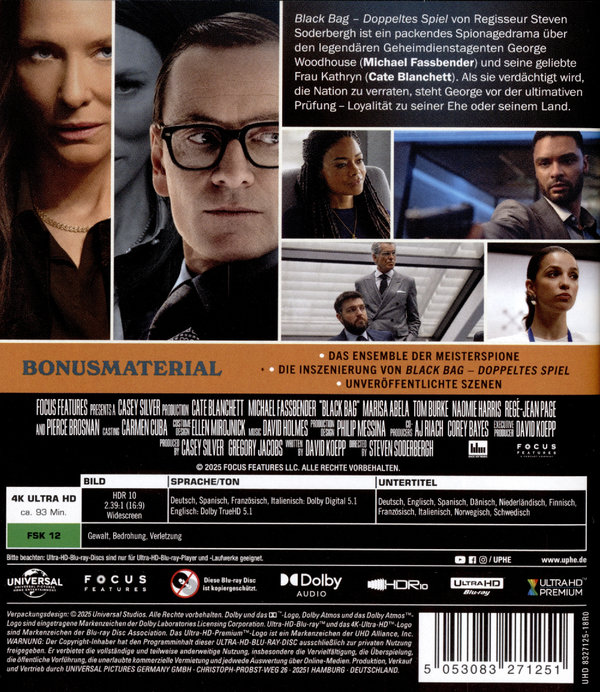 Black Bag - Doppeltes Spiel  (4K Ultra HD)  