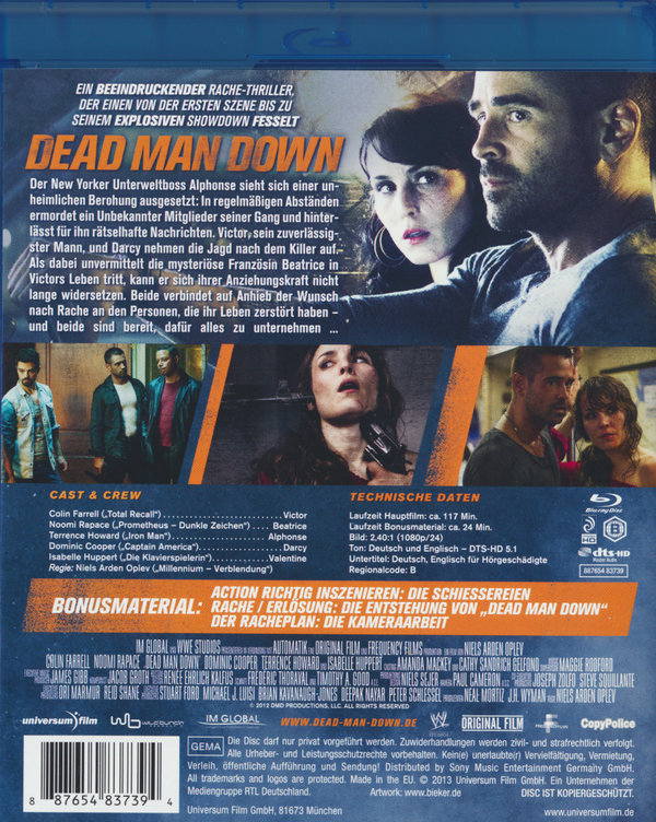 Dead Man Down (blu-ray)