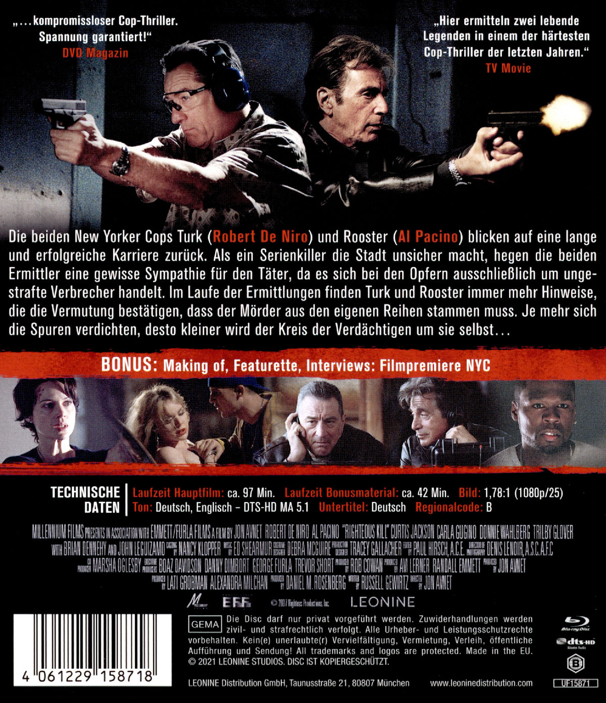 Kurzer Prozess - Righteous Kill (blu-ray)