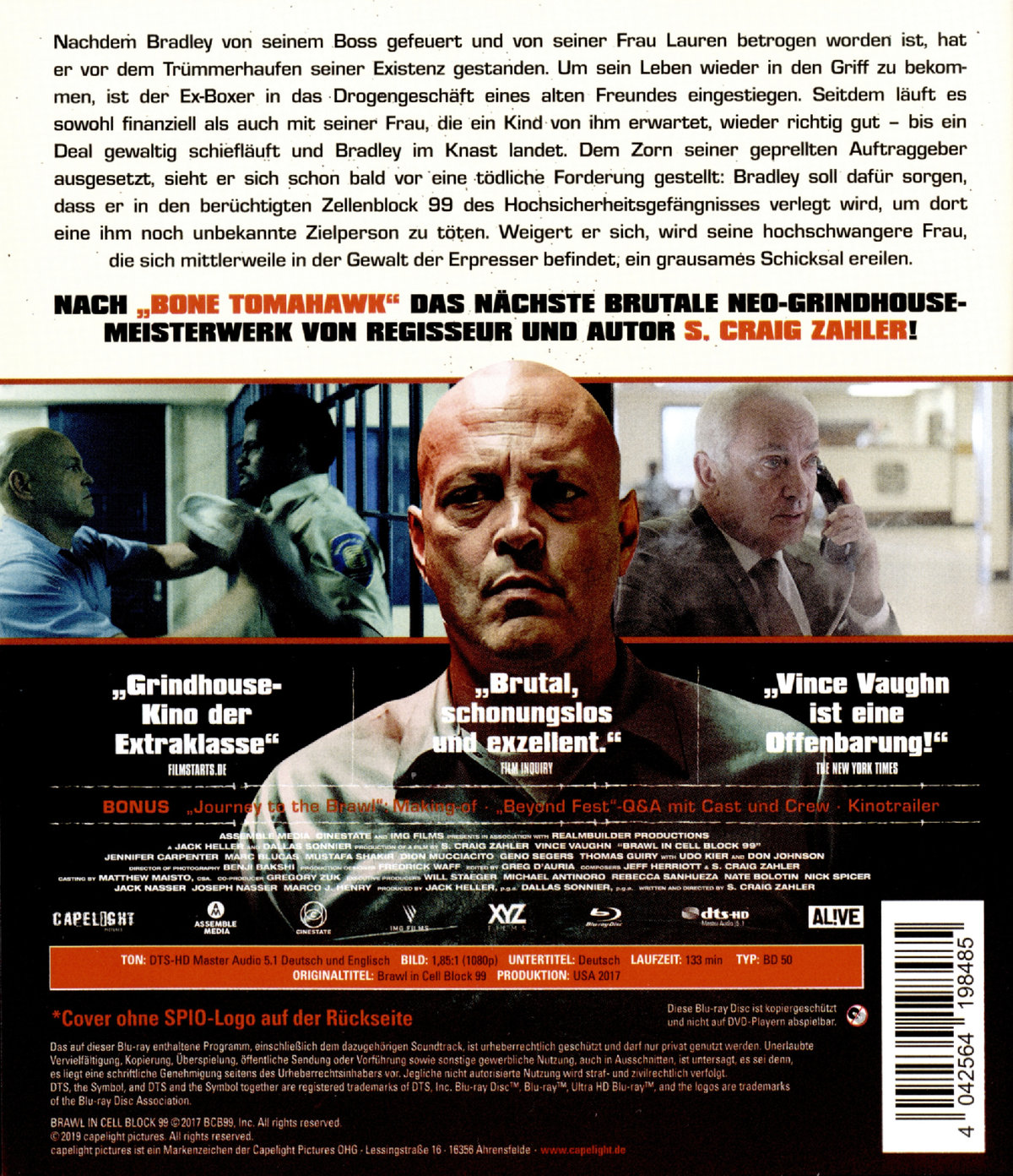 Brawl in Cell Block 99 - Uncut Edition (blu-ray)