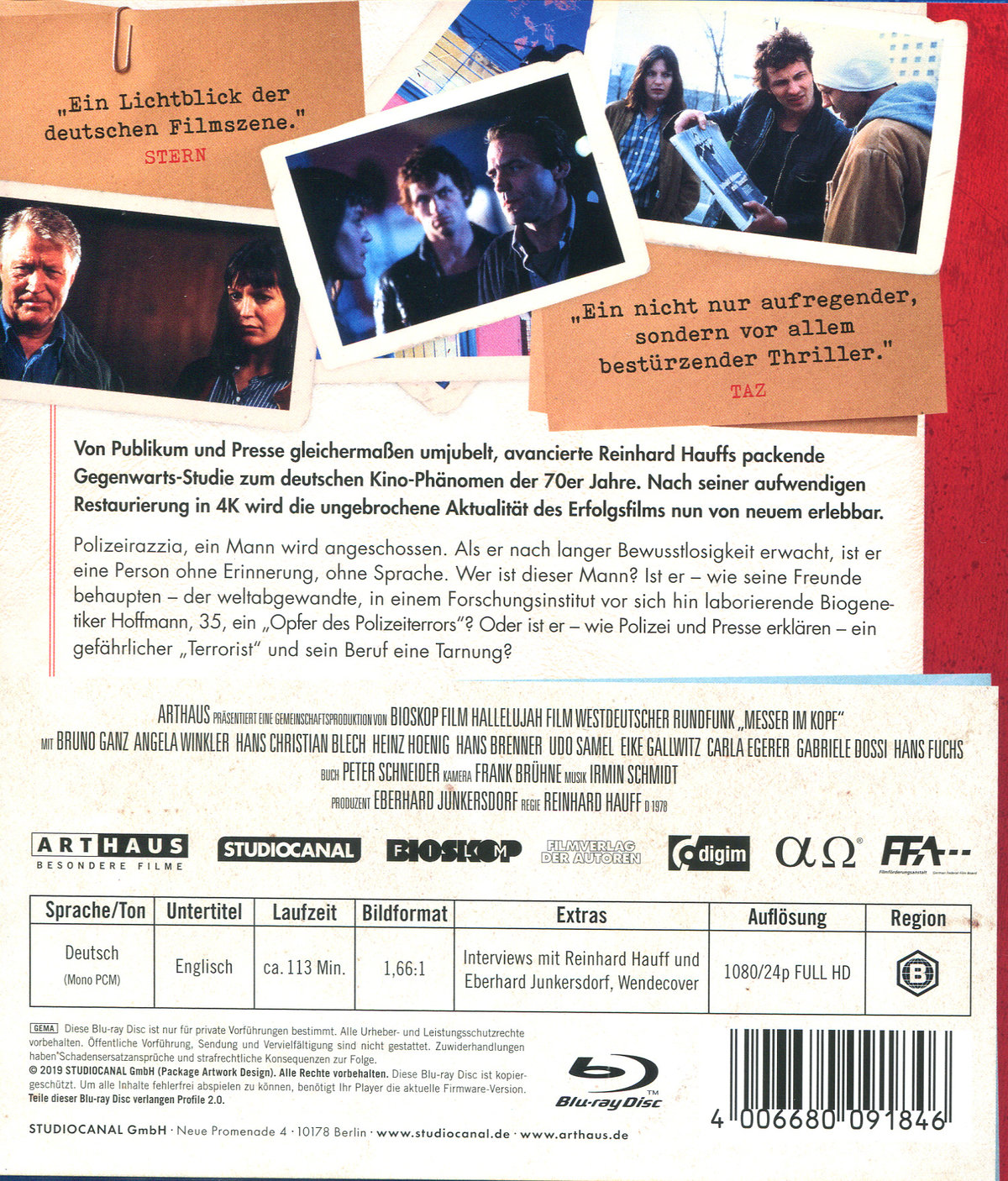 Messer im Kopf (blu-ray)