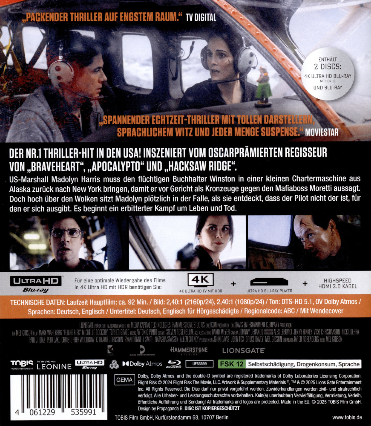Flight Risk  (4K Ultra HD) (+ Blu-ray) 