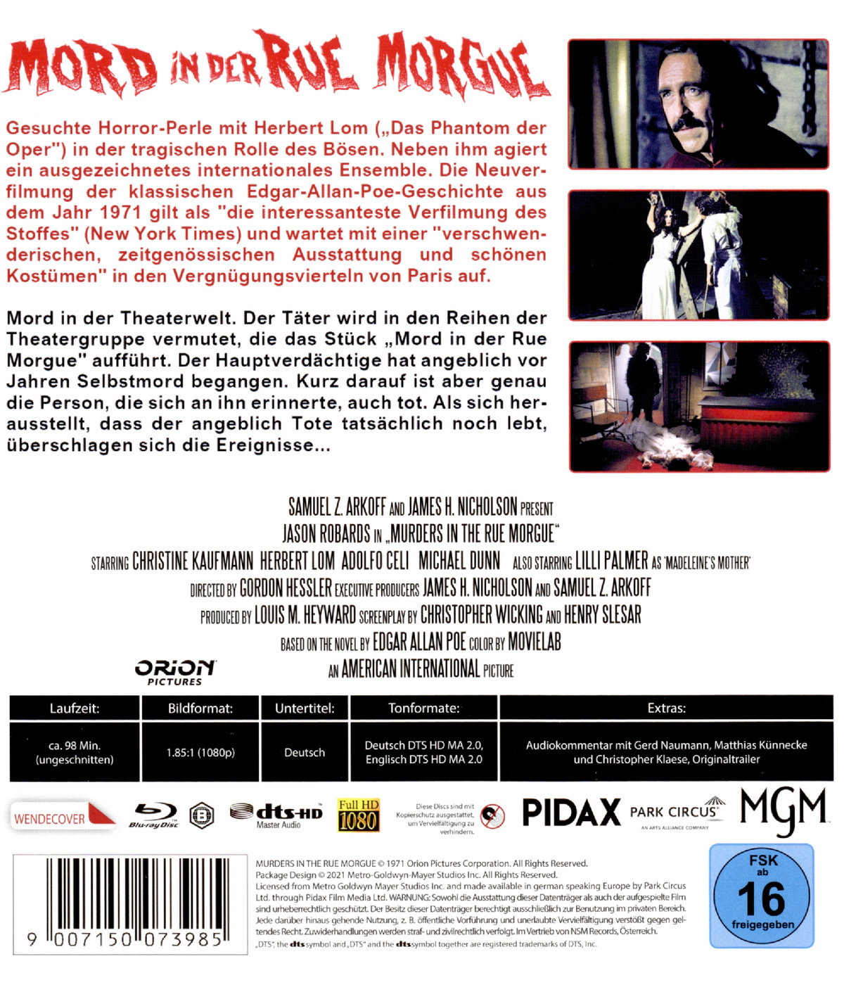 Mord in der Rue Morgue (blu-ray)