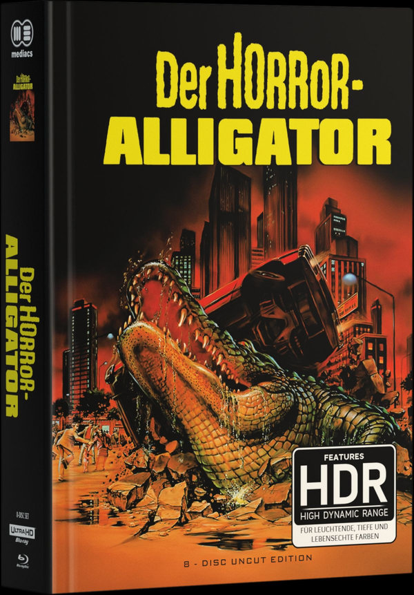Horror-Alligator, Der 1+2 - Uncut Mediabook Edition  (DVD+blu-ray+4K Ultra HD) (B)