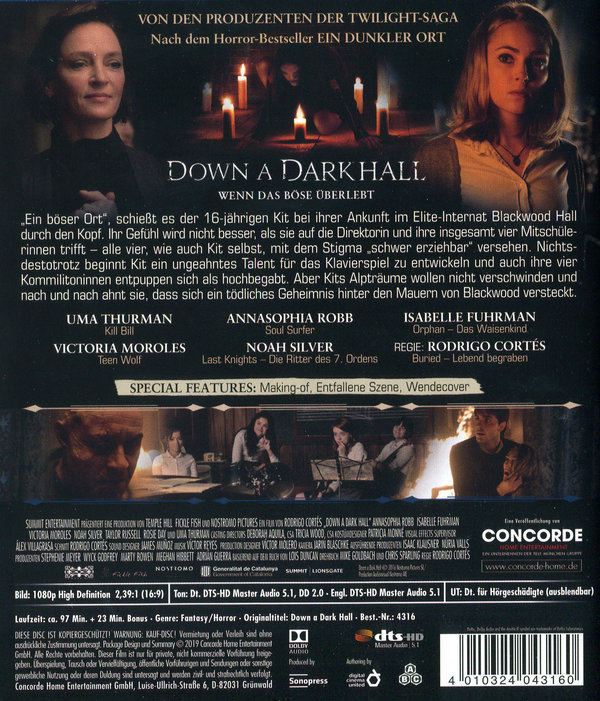 Down a Dark Hall (blu-ray)