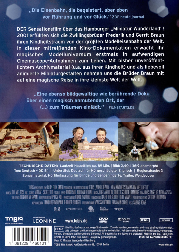 Wunderland - Vom Kindheitstraum zum Welterfolg  (DVD)