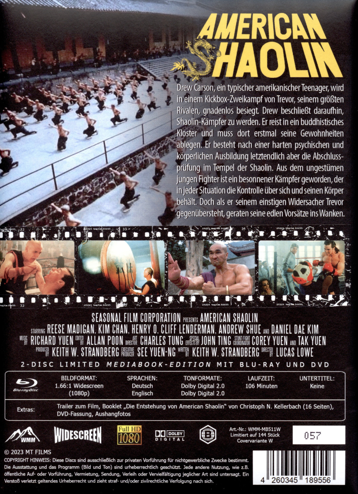 American Shaolin - Uncut Mediabook Edition - Back to the 90s  (DVD+blu-ray) 