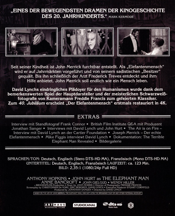 Elefantenmensch, Der - Collectors Edition (blu-ray)