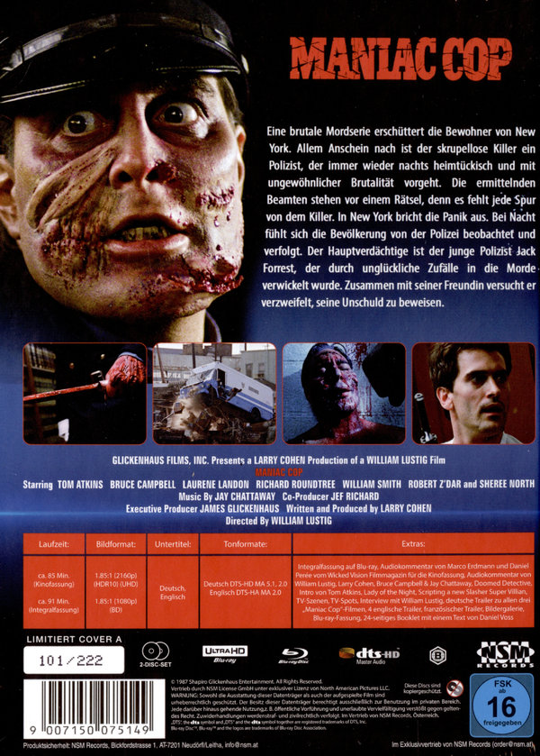 Maniac Cop - Uncut Mediabook Edition (4K Ultra HD+blu-ray) (A)