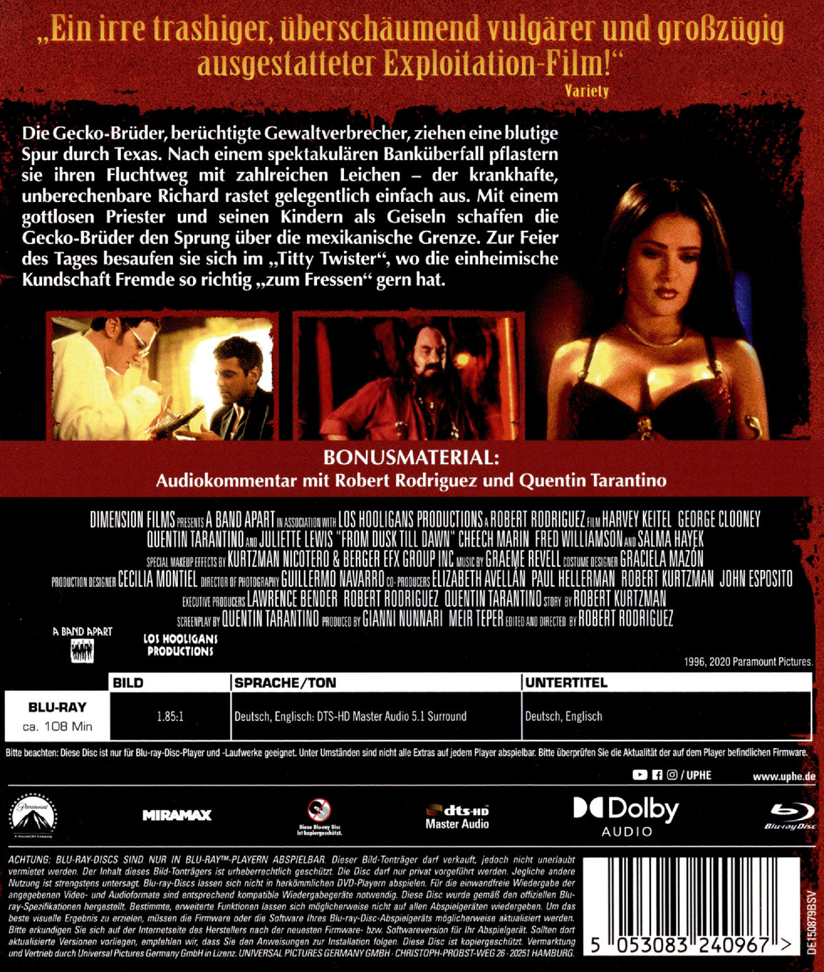 From Dusk till Dawn - Uncut Edition (blu-ray)