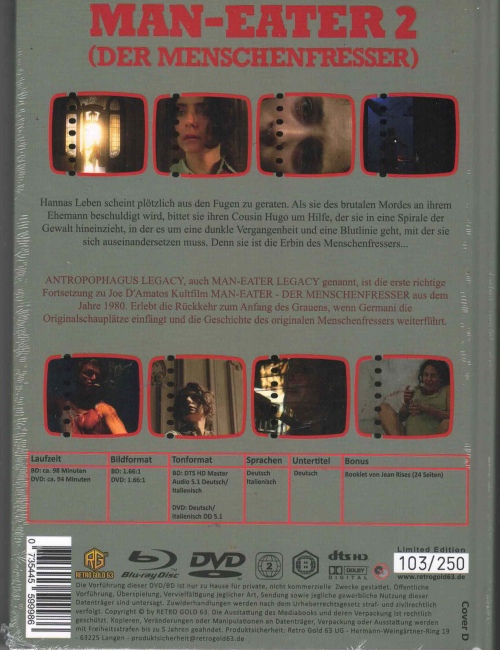 Antropophagus Legacy - Maneater Legacy - Uncut Mediabook Edition (DVD+blu-ray) (D)