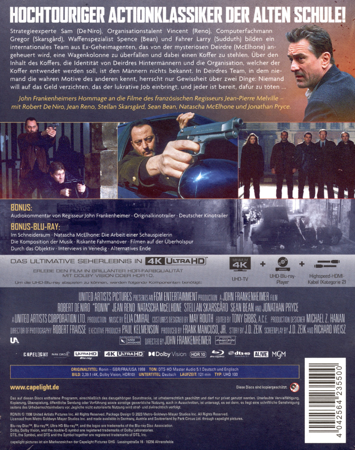 Ronin - Uncut Steelbook Edition  (4K Ultra HD)