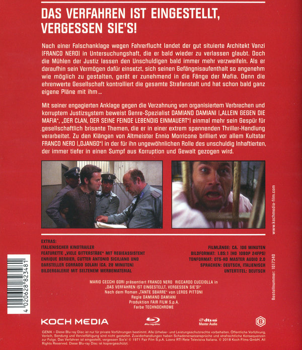 Verfahren ist eingestellt, vergessen Sie's, Das (blu-ray)