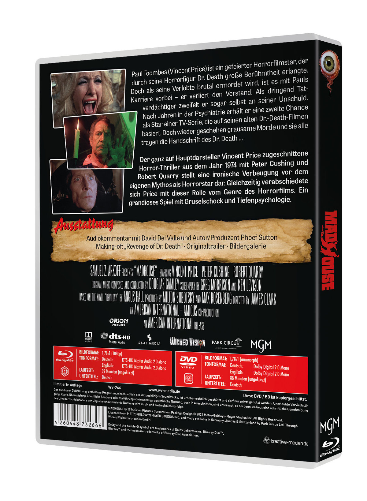 Madhouse - Das Schreckenshaus des Dr. Death - Uncut Edition (DVD+blu-ray)