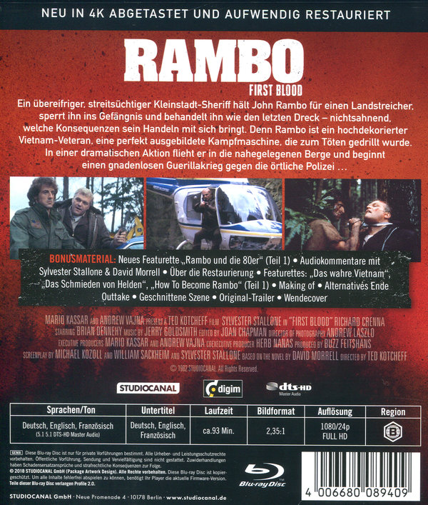 Rambo - First Blood (blu-ray)