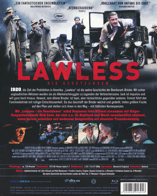 Lawless - Die Gesetzlosen (blu-ray)