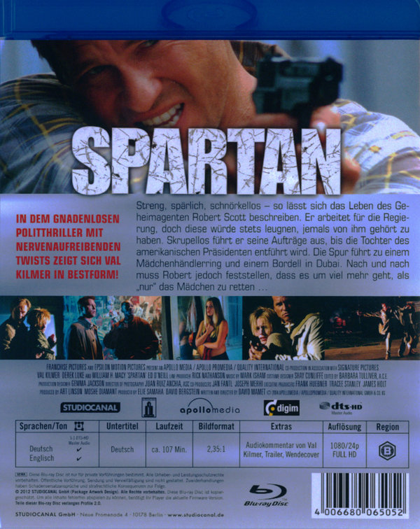 Spartan (blu-ray)