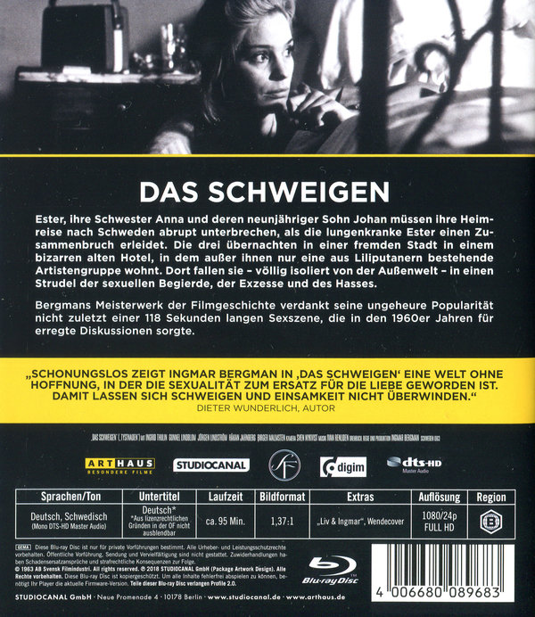 Schweigen, Das - Digital Remastered (blu-ray)