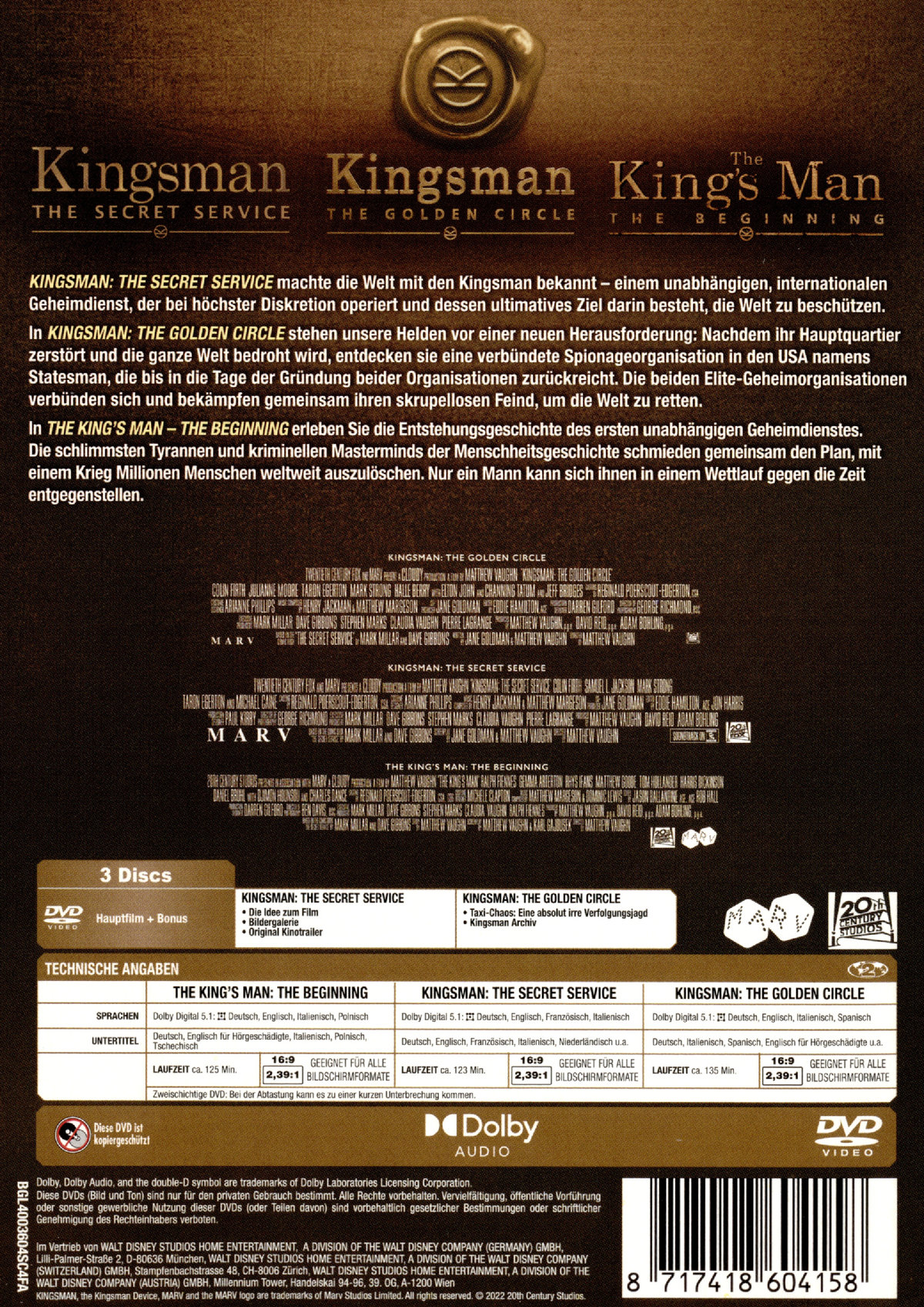 Kingsman - 3-Movie Collection