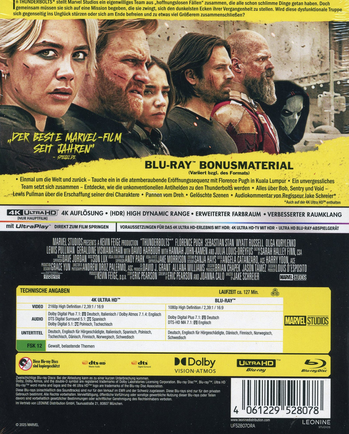 Thunderbolts - Limited Steelbook Edition  (4K Ultra HD) (+ Blu-ray) 