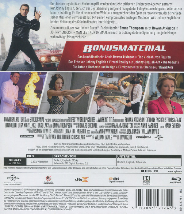Johnny English - Man lebt nur dreimal (blu-ray)