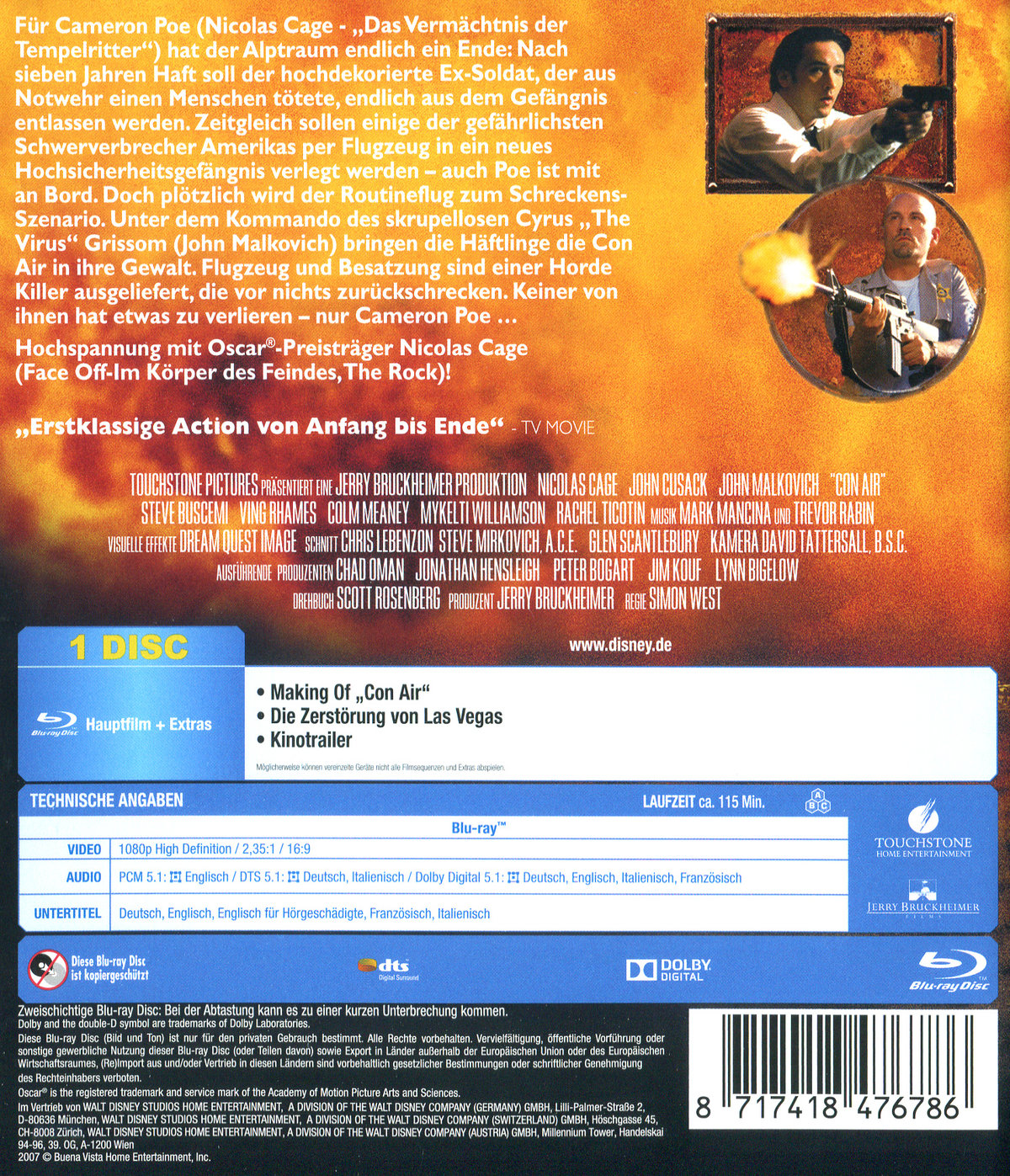 Con Air (blu-ray)