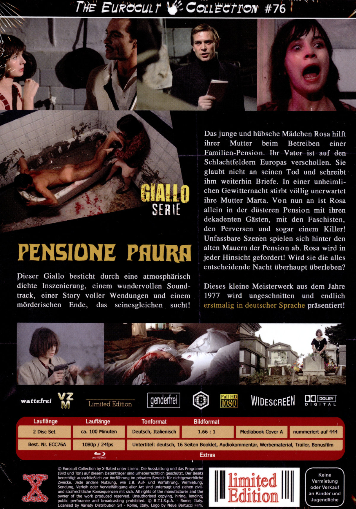 Pensione Paura - Uncut Eurocult Mediabook Collection  (blu-ray) (A)