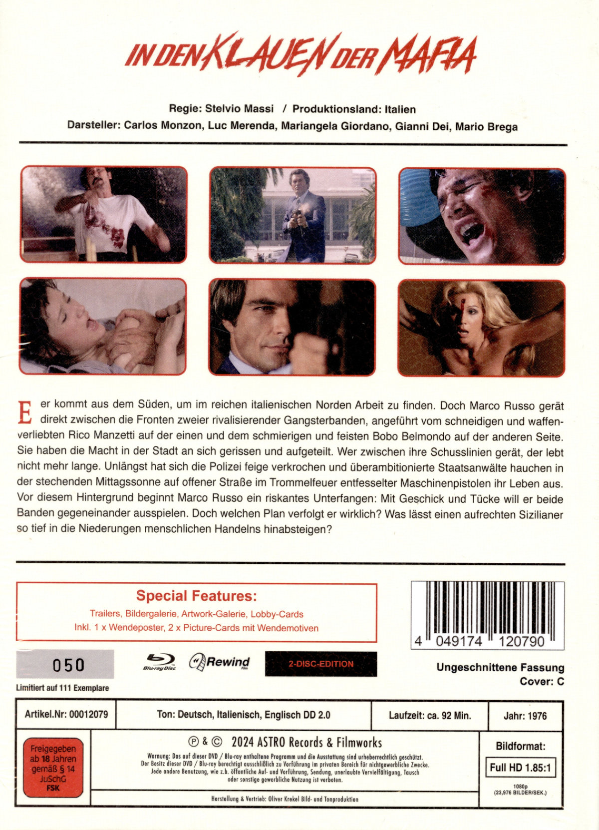 In den Klauen der Mafia - Uncut Mediabook Edition  (DVD+blu-ray) (C)