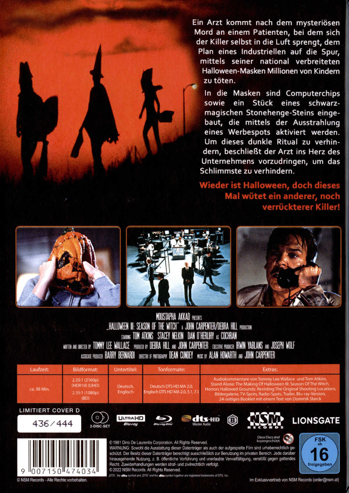 Halloween 3 - Die Nacht der Entscheidung - Uncut Mediabook Edition (4K Ultra HD+blu-ray) (D)