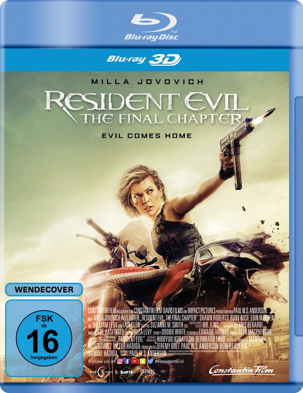 Resident Evil: The Final Chapter 3D (3D blu-ray)