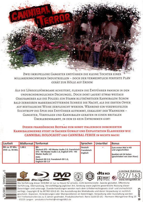 Cannibal Terror - Uncut Mediabook Edition (DVD+blu-ray) (B)