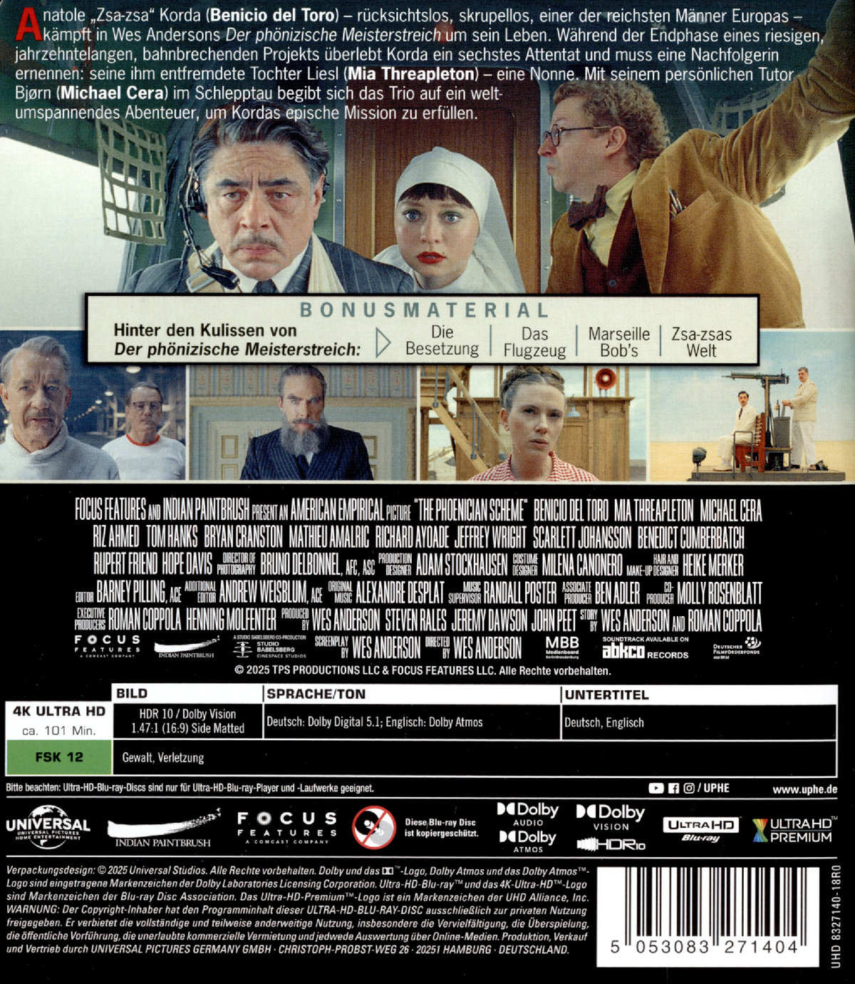 Der phönizische Meisterstreich  (4K Ultra HD)  (Blu-ray 4K Ultra HD)