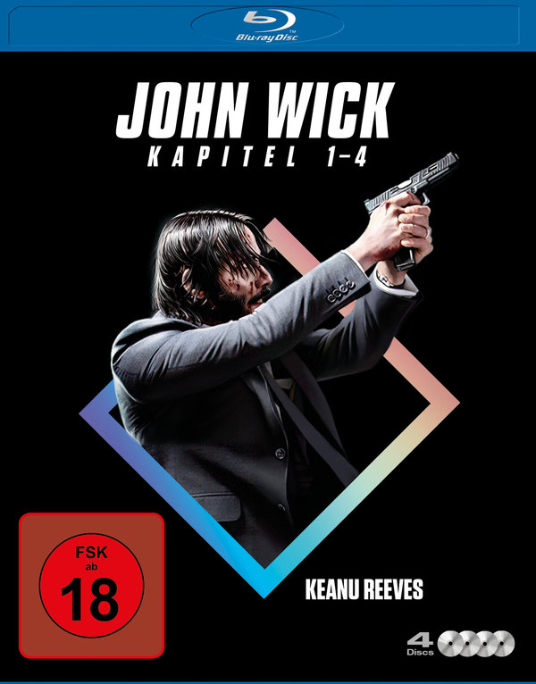 John Wick - Kapitel 1-4  [4 BRs]  (Blu-ray Disc)