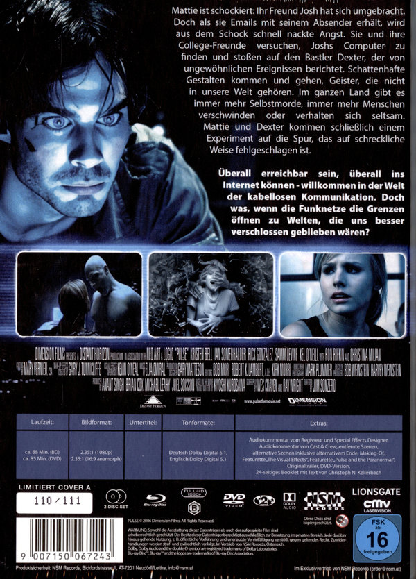 Pulse - Du bist tot, bevor du stirbst - Uncut Mediabook Edition  (DVD+blu-ray) (A)